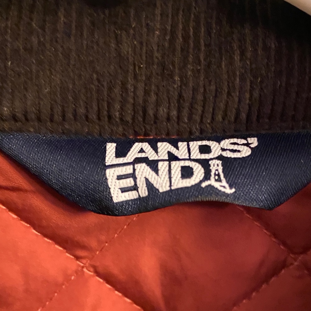 Lands' End Quilted Puffer Jacket in Orange - Picture 2 of 13